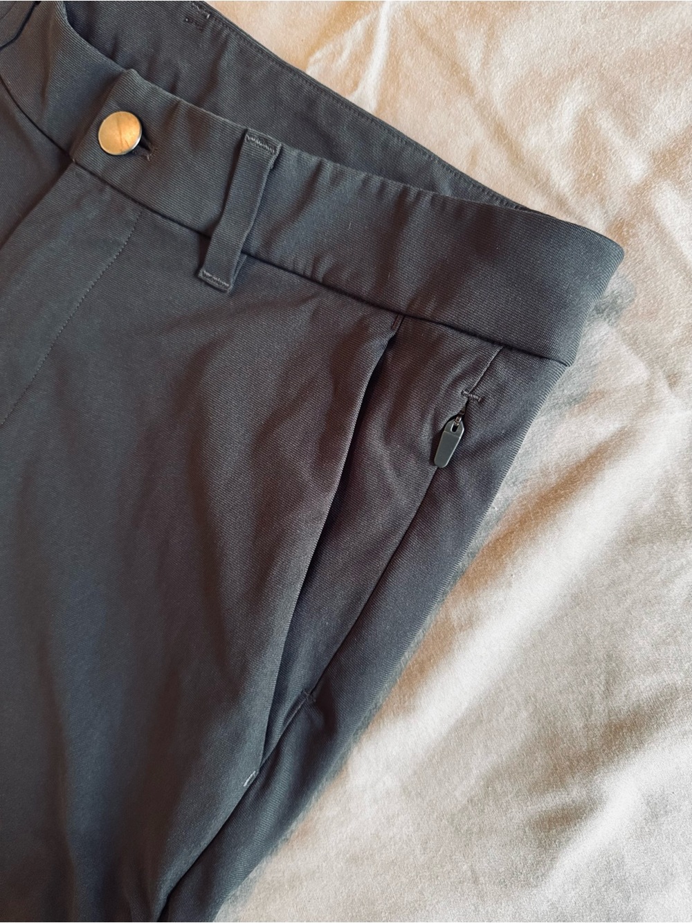 LULULEMON Men's Commission Pant Dark Grey Slim Chinos Technical Pants - Picture 9 of 16